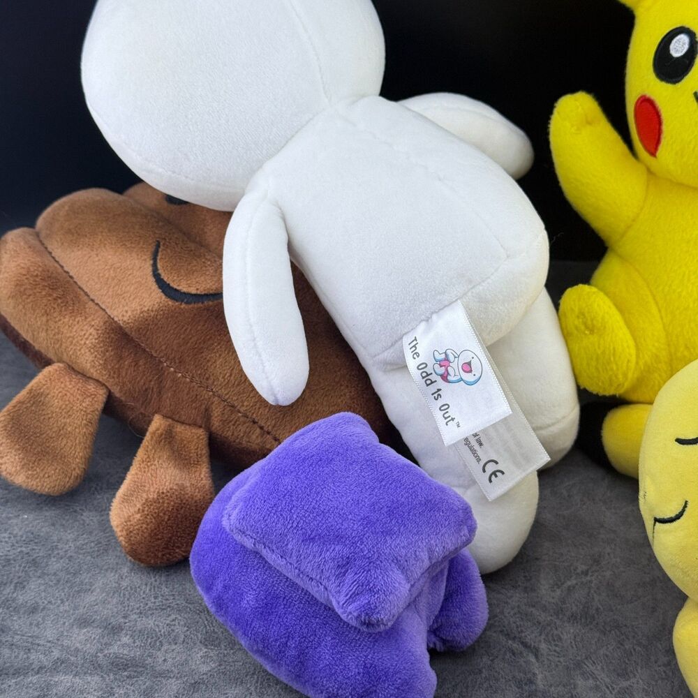 Lot of Five (5) Plush Toys Two Pikachu The Odd 1'S Out Poop Among Us - Picture 3 of 11